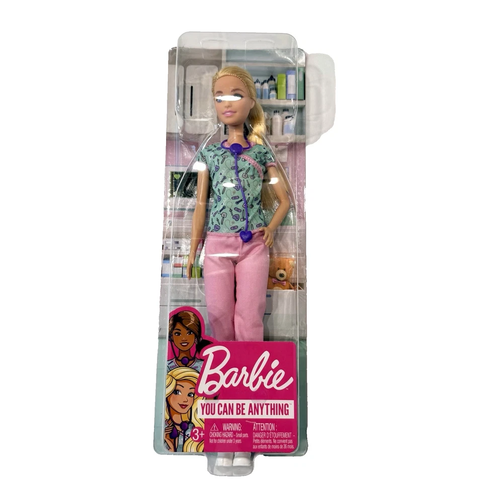 Mattel Barbie Doll Nurse Doctor Office Scrubs Stethoscope Cast X-rays New Lot