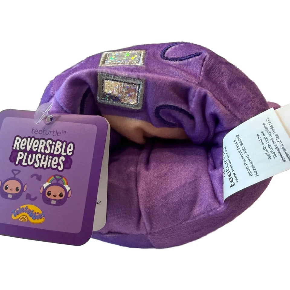 Teletubbies Plush Reversible Po, Dipsy, Laa-laa, Tinky Winky Rainbow NWT 4pc Lot