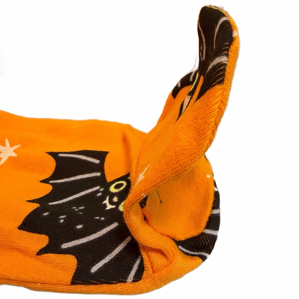 Halloween Baby Zip Sleep & Play PJs Orange Black Bats 0-3 Months Long Sleeve NWT