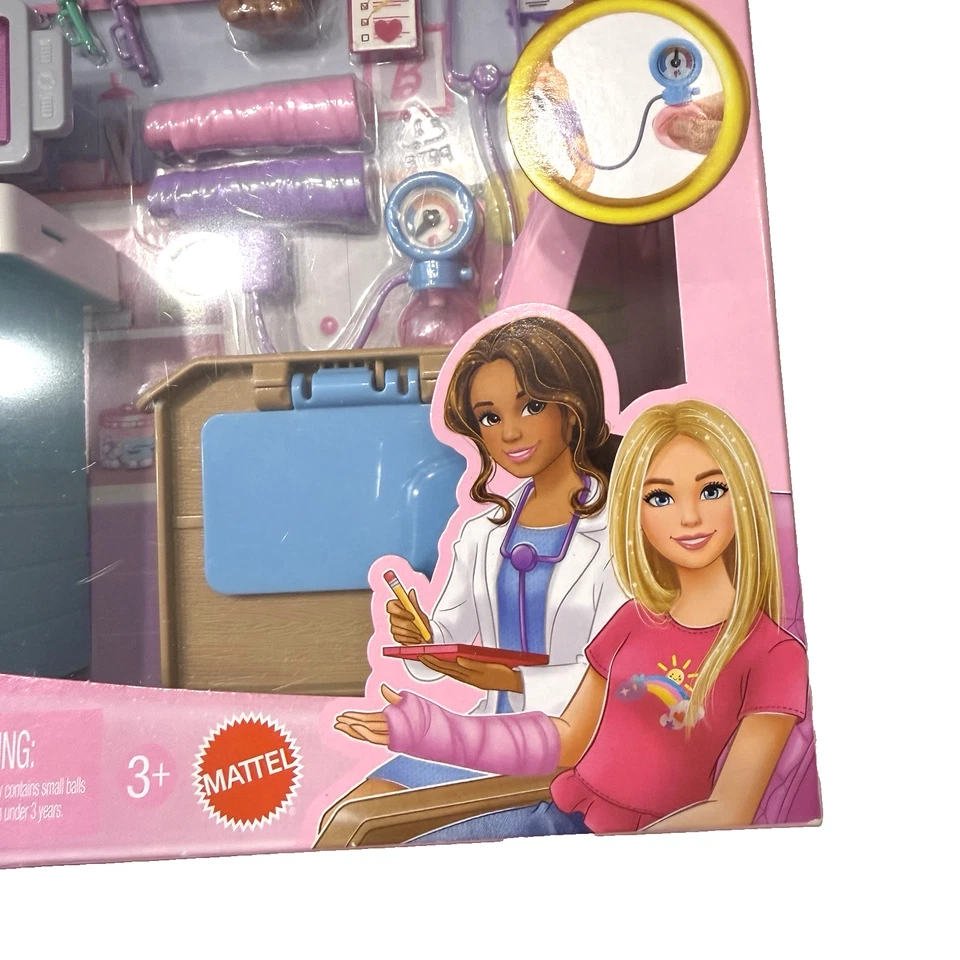 Mattel Barbie Doll Nurse Doctor Office Scrubs Stethoscope Cast X-rays New Lot