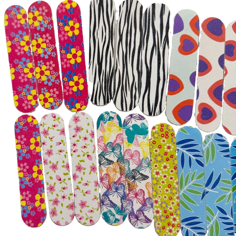 Mixed Lot of Nail Emory Boards Mani Pedi 28pcs Mini 3.5" Double Sided Files NWOT