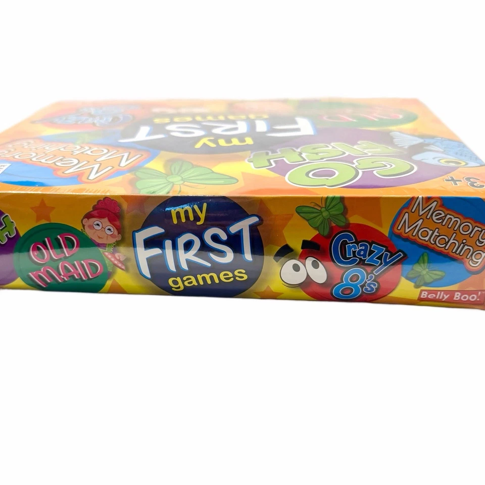 Box of My First Games - GO FISH, OLD MAID, CRAZY 8'S, MEMORY MATCHING New 3+ USA
