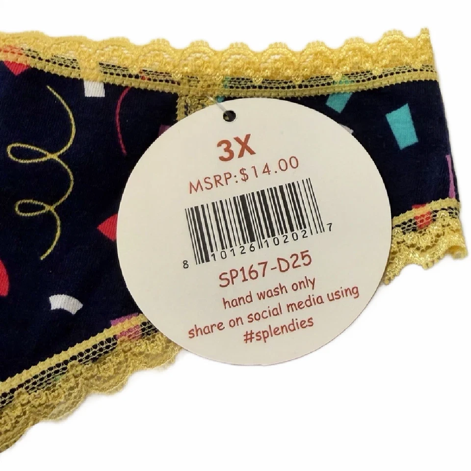 Splendies Confetti Thong Panties Party Celebrate New Pair Underwear