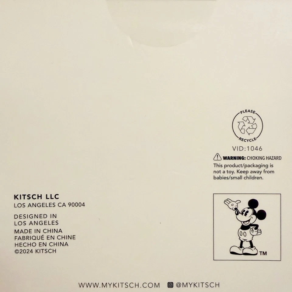 Kit•sch x Disney Mickey Minnie Creaseless Clips 4pc Set & Rhinestone Scrunchie