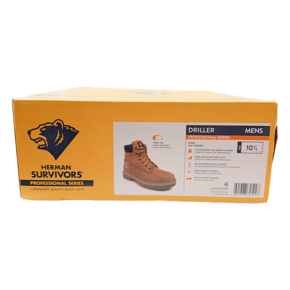 Herman Survivors Pro Series Men's Driller Waterproof Steel Toe Boot NIB