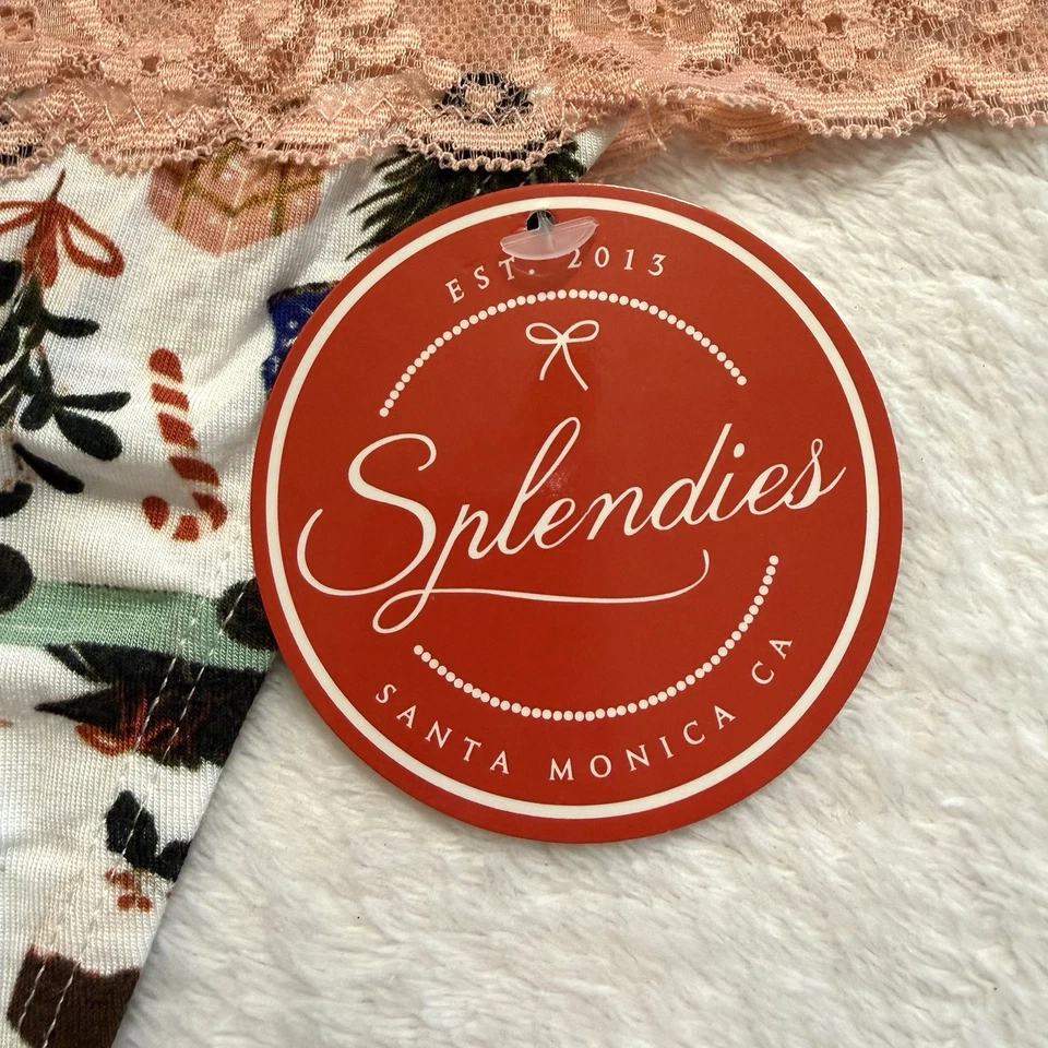 Splendies Holiday Mistletoe Wishes Thong Winter New Underwear