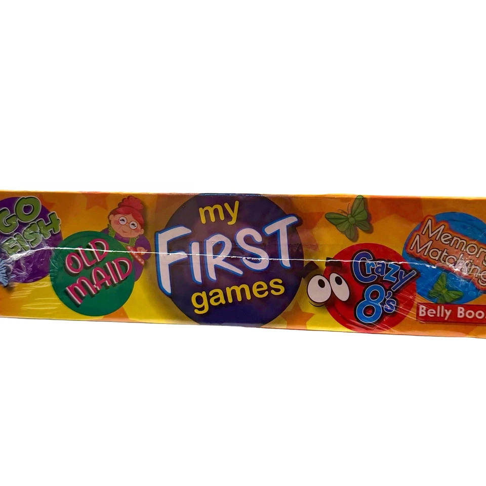 Box of My First Games - GO FISH, OLD MAID, CRAZY 8'S, MEMORY MATCHING New 3+ USA