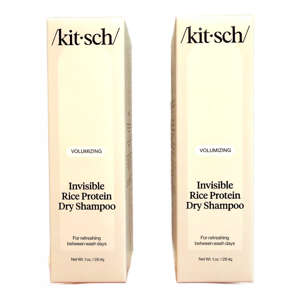 Lot of 2 Kitsch Volumizing Invisible Dry Shampoo Rice Protein 1oz New Kit•sch