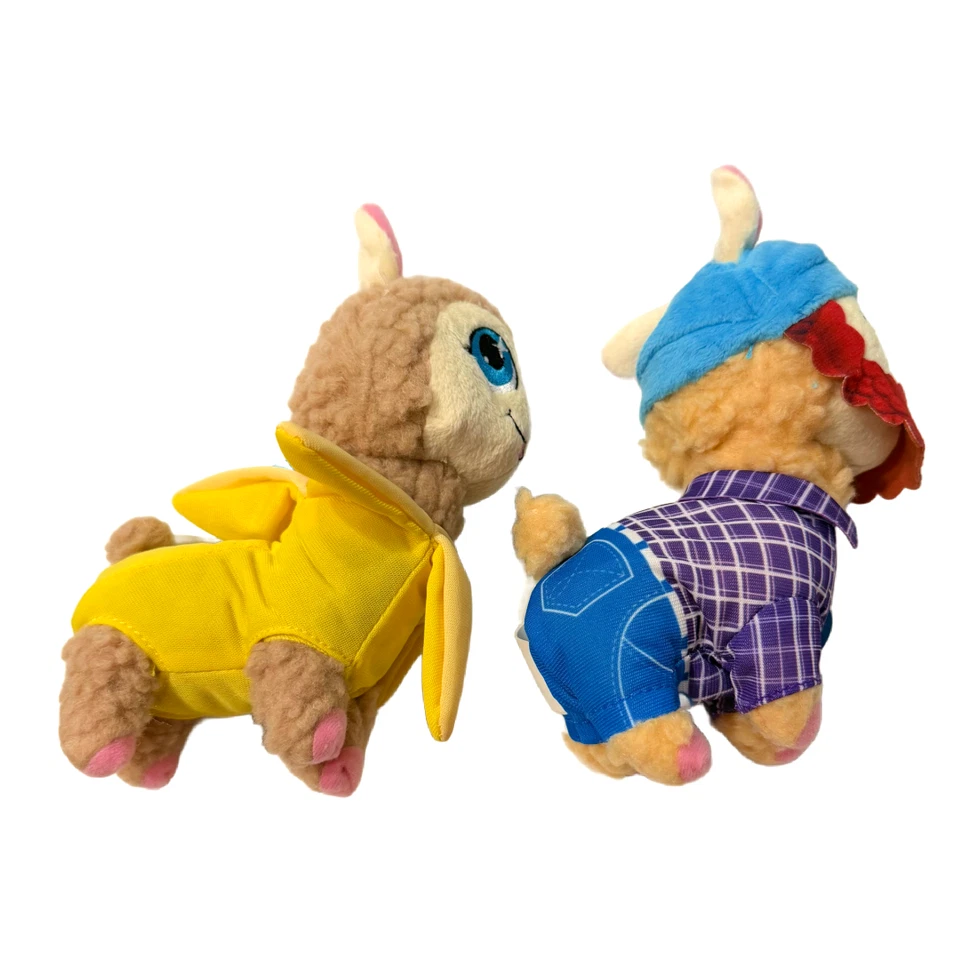 Who’s Your Llama? Collectible Plush Friends Banana & Lumberjack NWT Lot of 2