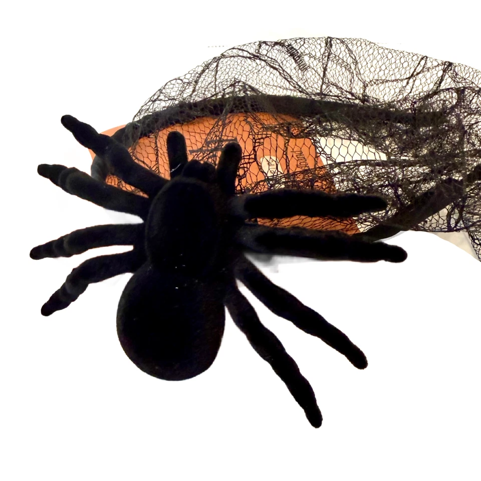 Kit•sch New Lot of 6 Sets Black Hair Barrettes, Clips & Scrunchies Spider Ghost