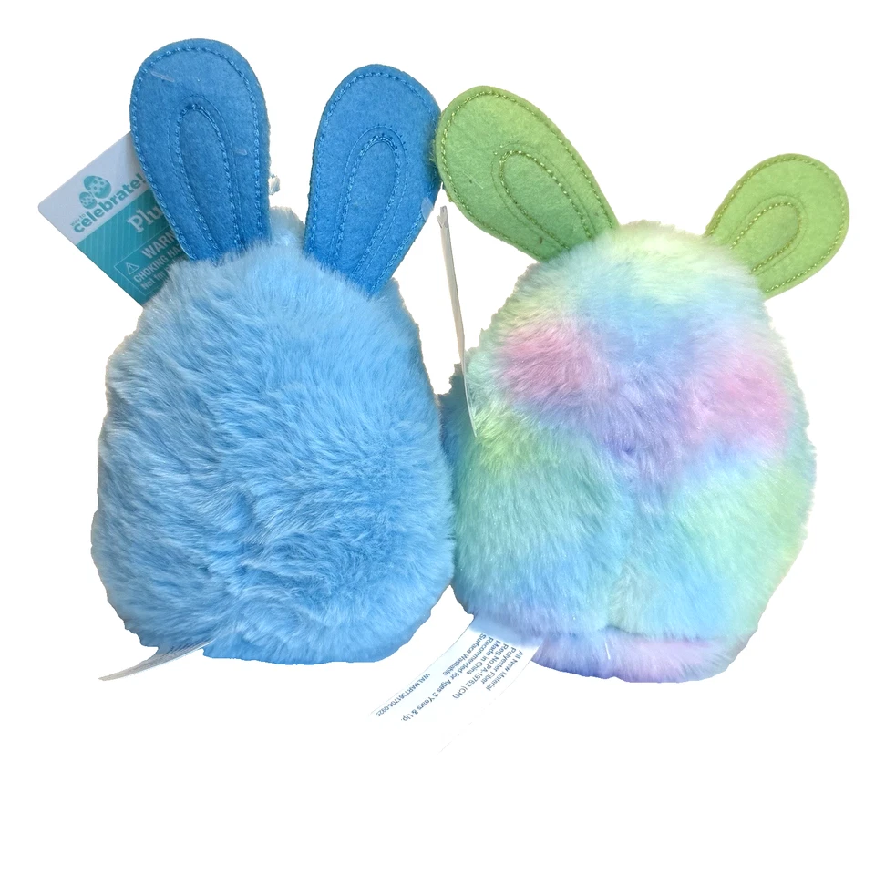 Cute Bunny Plush Lot of 2 Easter Basket Essential Way To Celebrate 8"