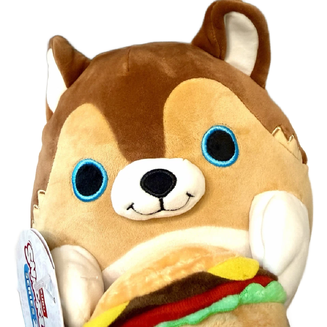 Snackles Series 2 Puppy Lucas & Sonic Burger 8" Plush Stuffed Animal NWT