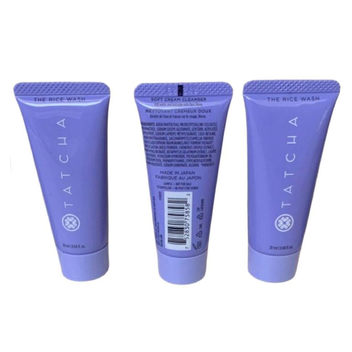 3x TATCHA The Rice Wash Soft Cream Cleanser .68 oz/ 20 mL Each Sealed Lot of 3