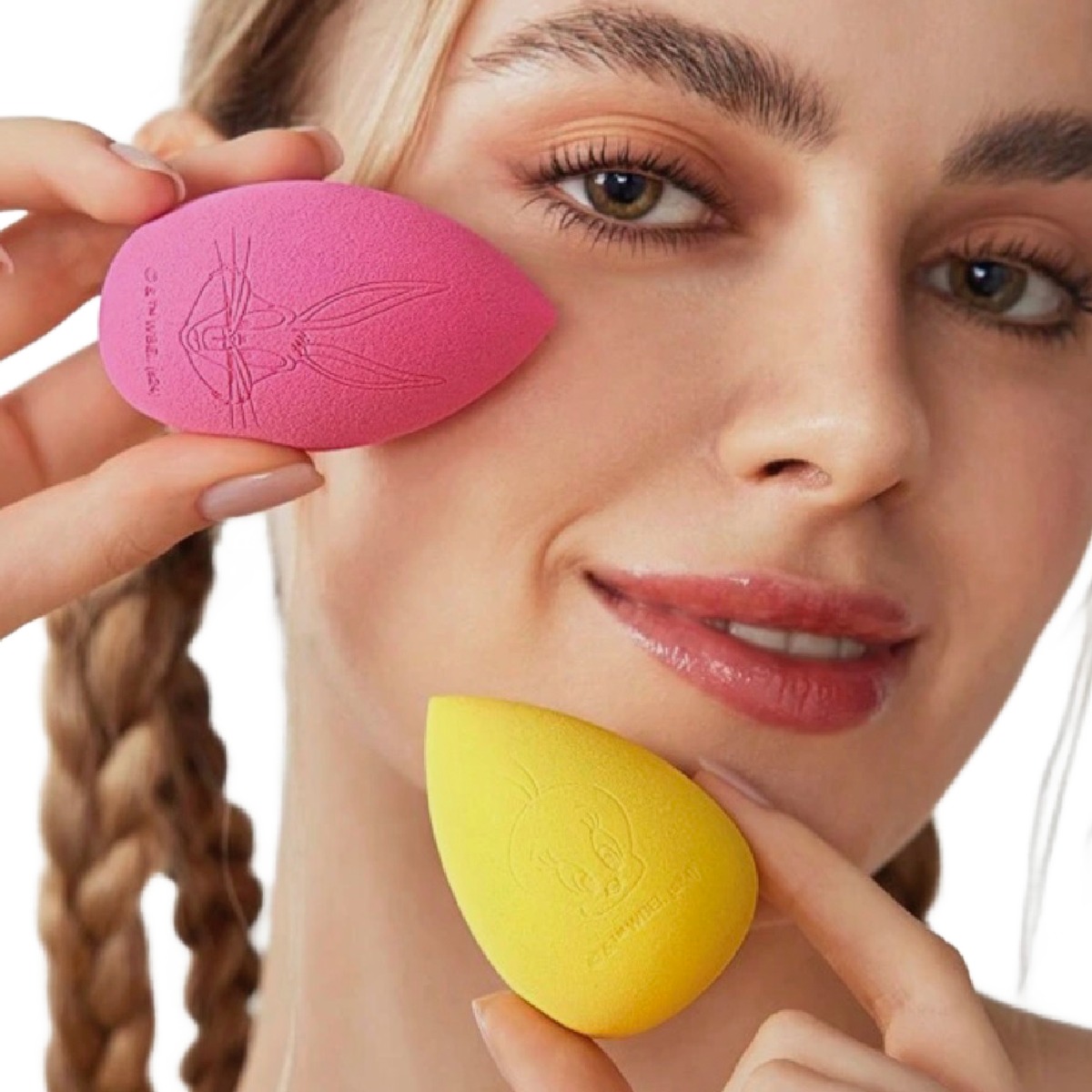 2pc Looney Tunes Makeup Sponge Set Soft Teardrop Cartoon Tweety & Bugs Bunny New