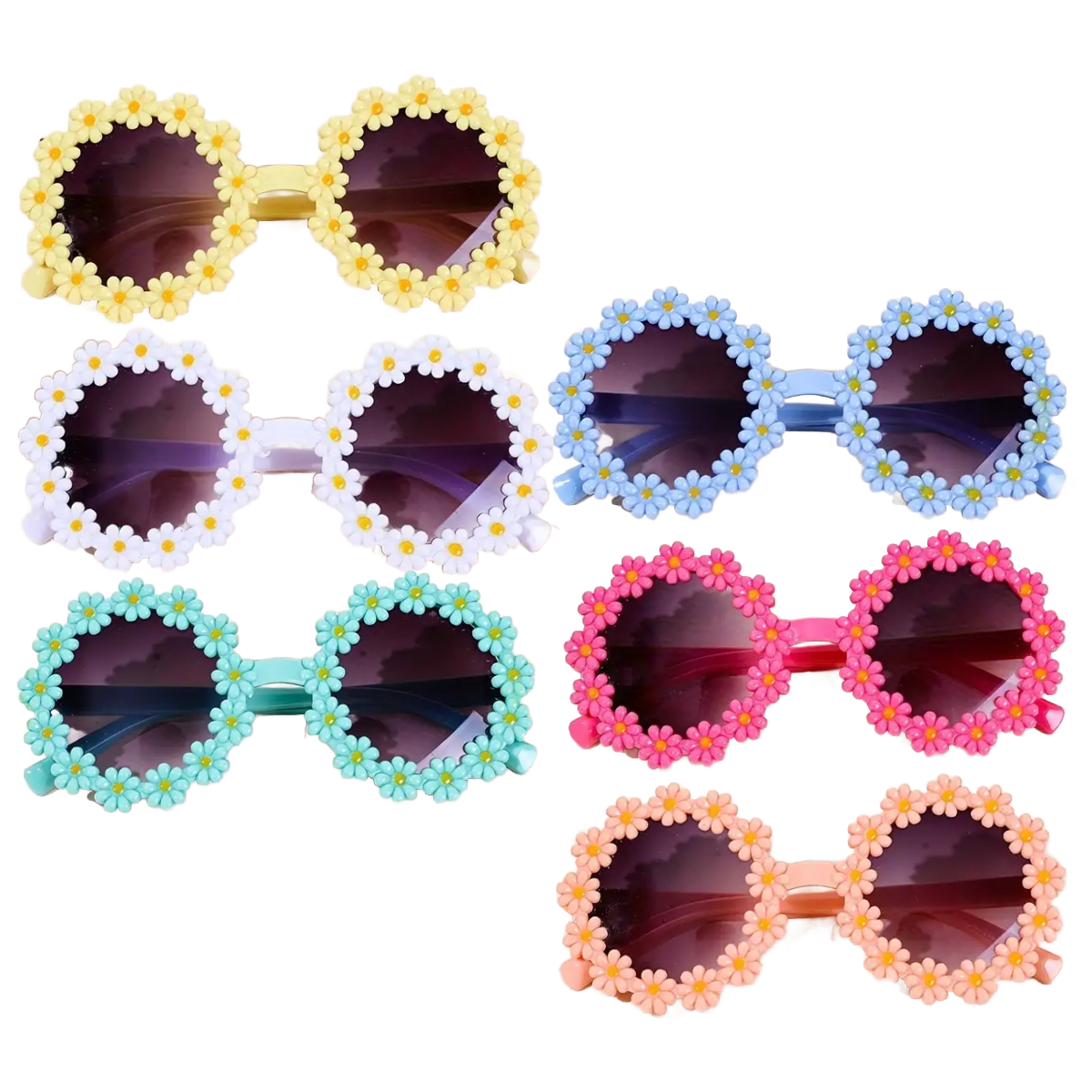 Fresh Flower Round Sunglasses Trendy Cute Toddler Kid Summer Tinted Glasses New