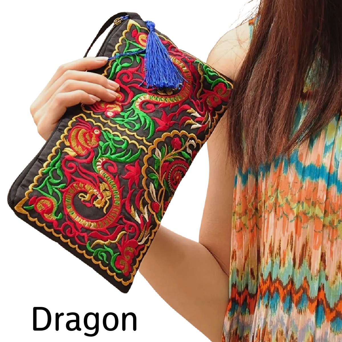 Retro Floral Embroidery Ethnic Style Strap Purse Phone Clutches Handbag NEW