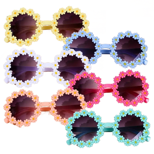 Fresh Flower Round Sunglasses Trendy Cute Toddler Kid Summer Tinted Glasses New