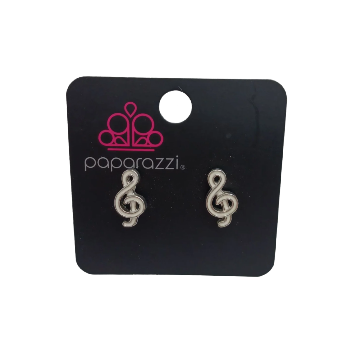 Enamel Treble Clef Note Music Fashion Post Earrings NEW