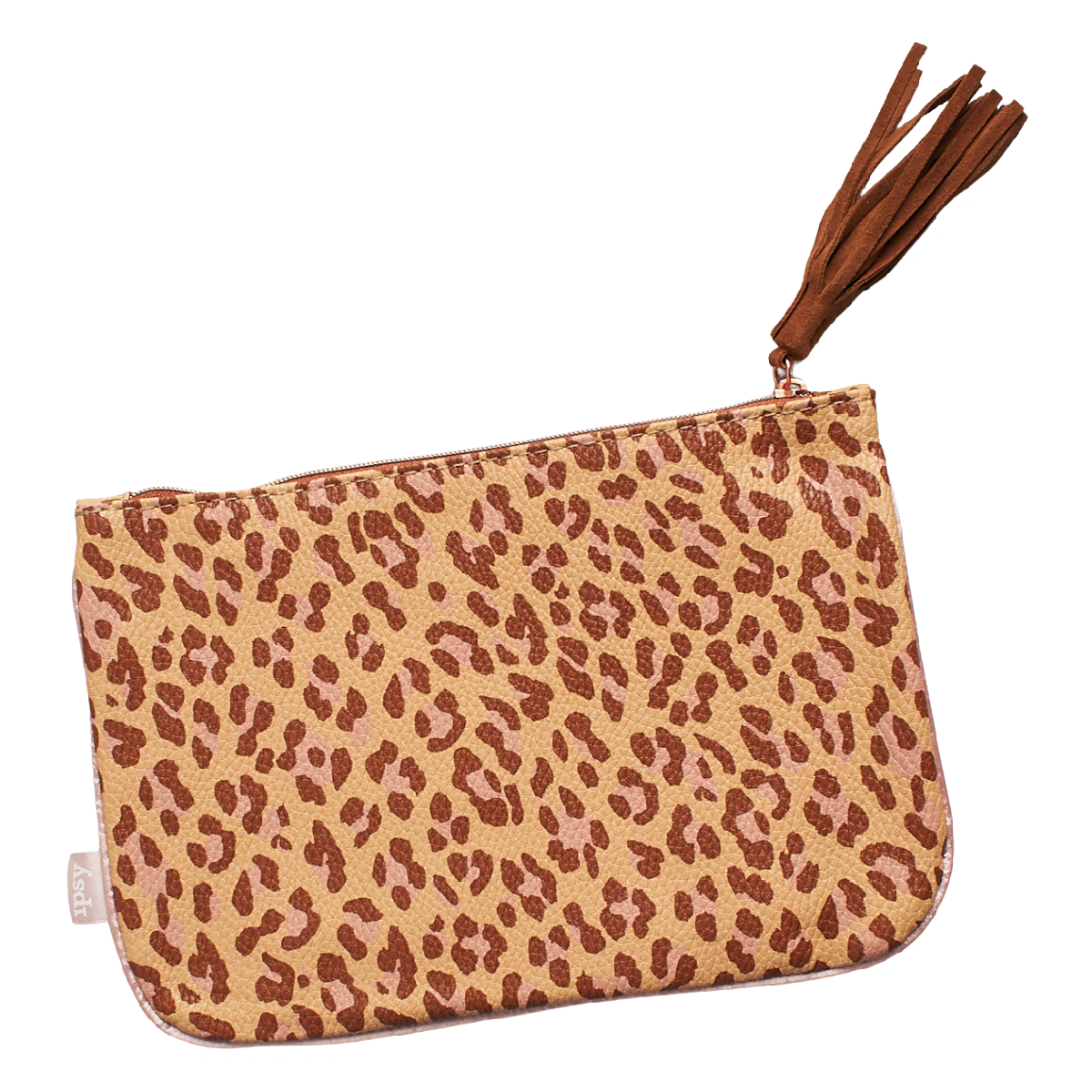 November 2019 Leopard Print Ipsy Makeup Glam Bag Brown & Pink Animal Print