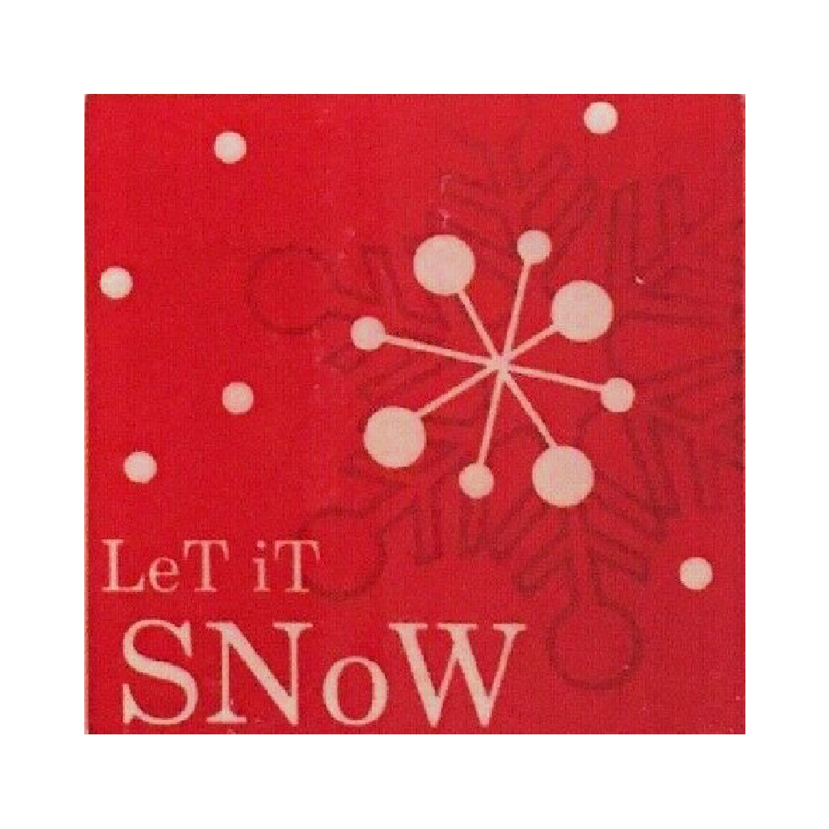 Glass Coasters Set of 4 Holiday Winter Christmas Snow Gifts Plus, Inc. 5669