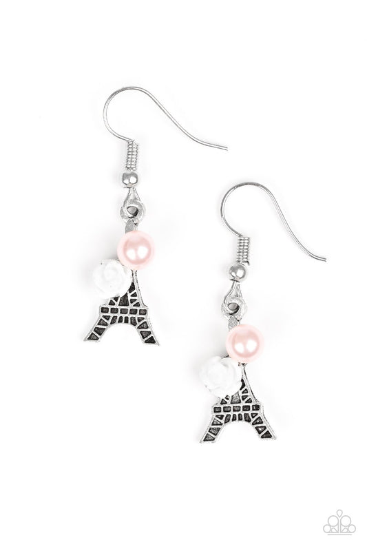 Eiffel Tower Starlet Shimmer Rose Earrings