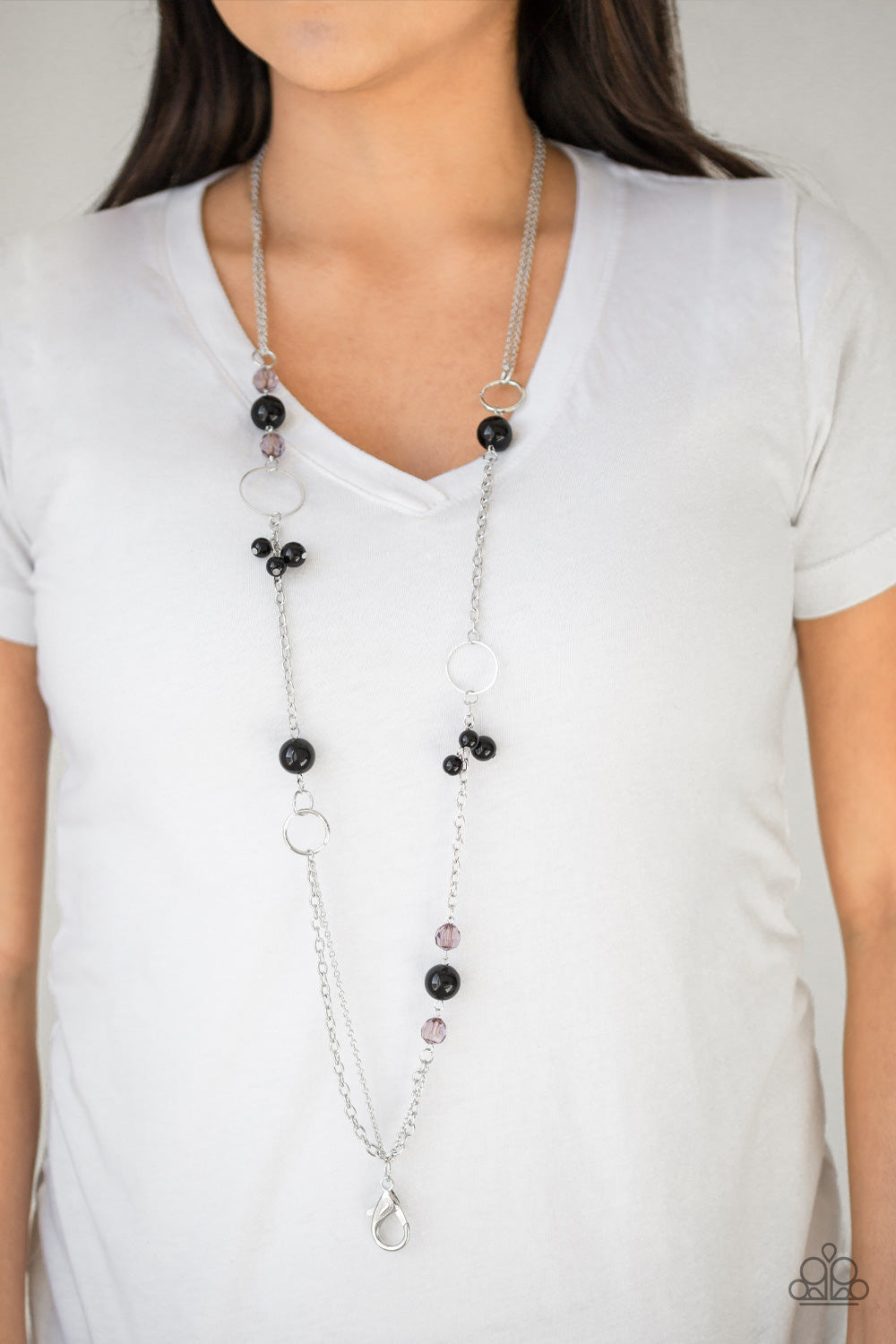Pageant Princess Lanyard - Black