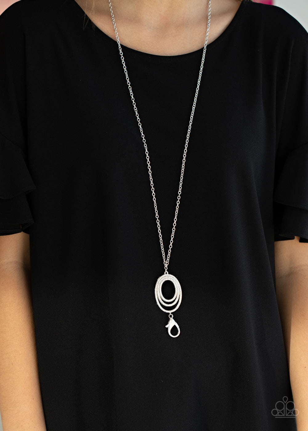 Dizzying Dazzle Lanyard - White