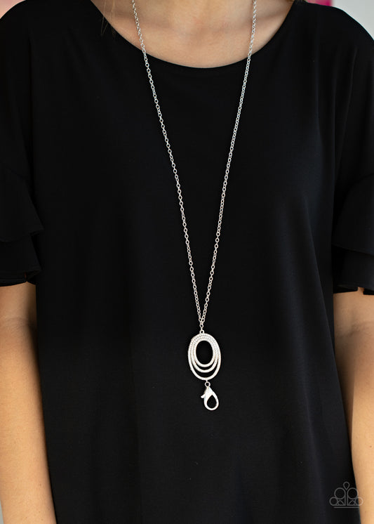 Dizzying Dazzle Lanyard - White