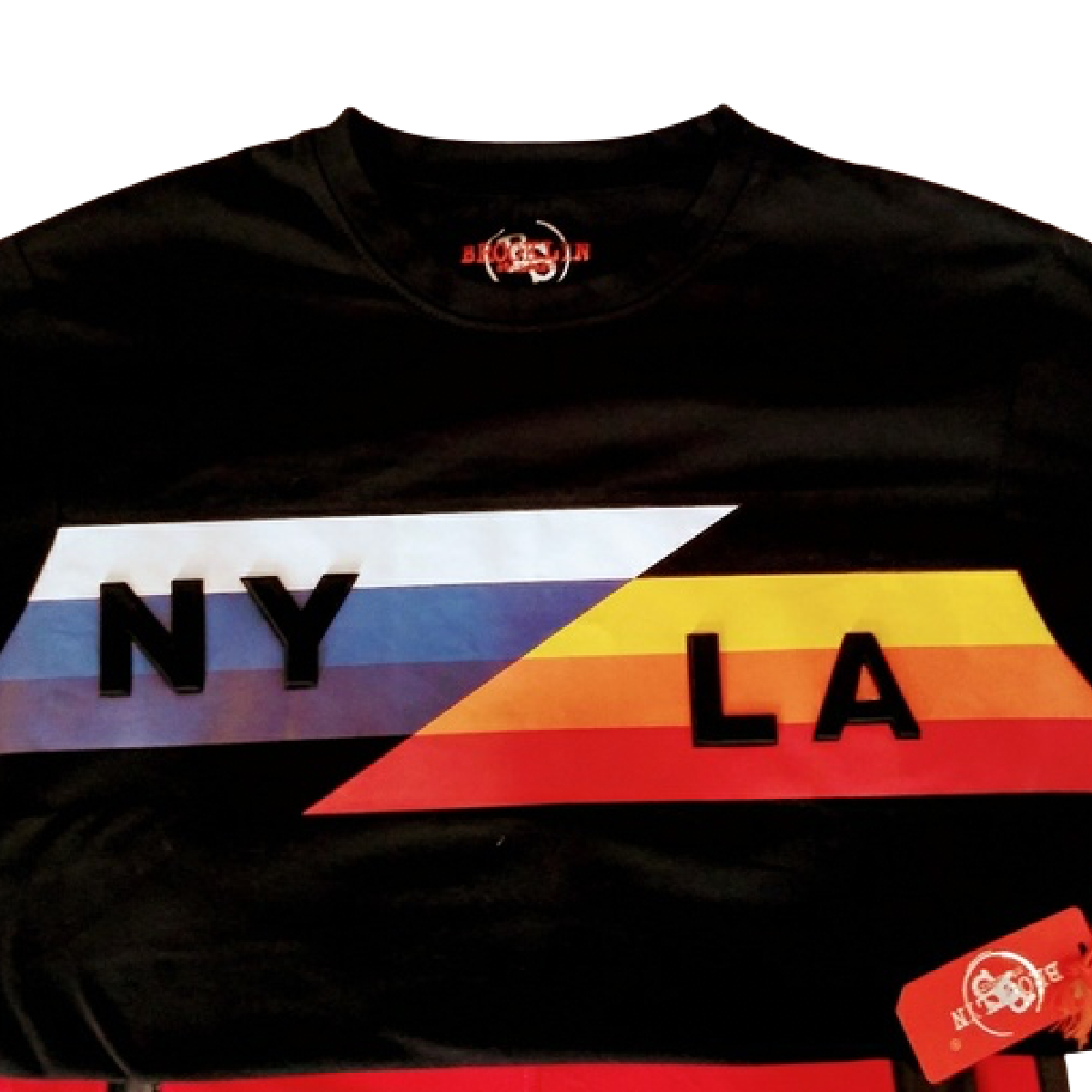 Brooklyn Standard T-Shirt NY/LA Size Small Black Crew Neck Short Sleeve NWT