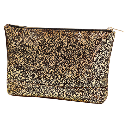 TARTE Makeup Gold-Getter Bag For Cosmetics or Use As A Clutch Purse, Storage NEW