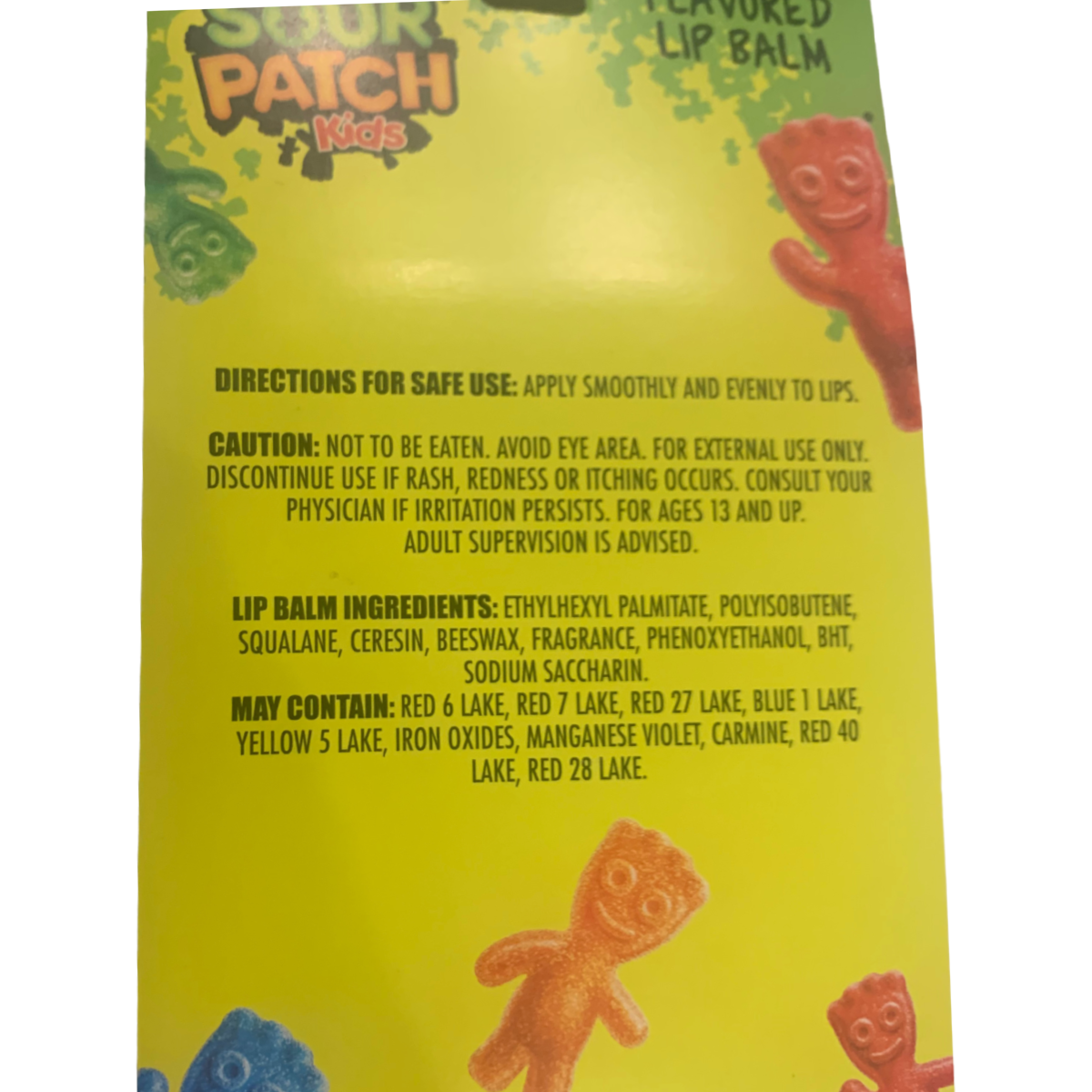 7pk Flavored Lip Balm SOUR PATCH Kids Party Pack Birthday Easter Holiday Sealed