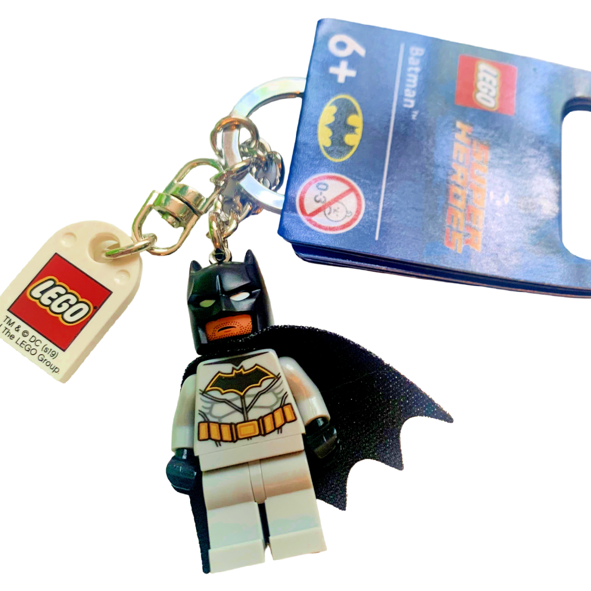 LEGO 853951 DC Comics Batman Keychain Ring Black Cape Vigilante Hero NWT