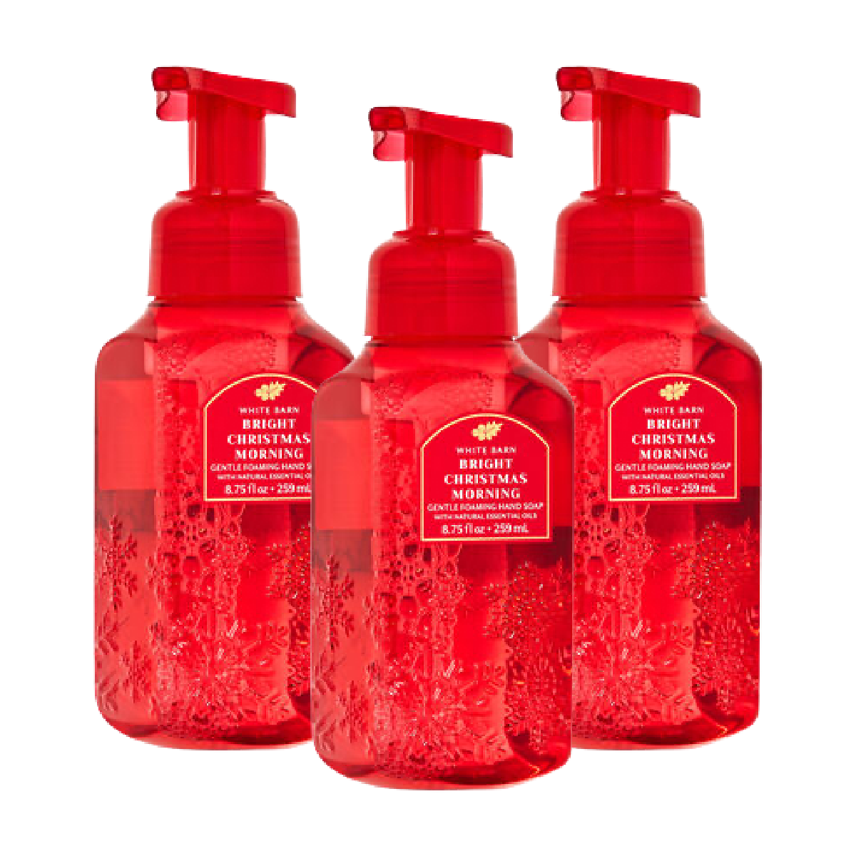 Bath & Body Works BRIGHT CHRISTMAS MORNING Lot Gentle Foaming Hand Soap 8.75oz