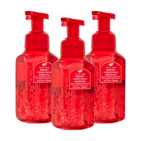 Bath & Body Works BRIGHT CHRISTMAS MORNING Lot Gentle Foaming Hand Soap 8.75oz