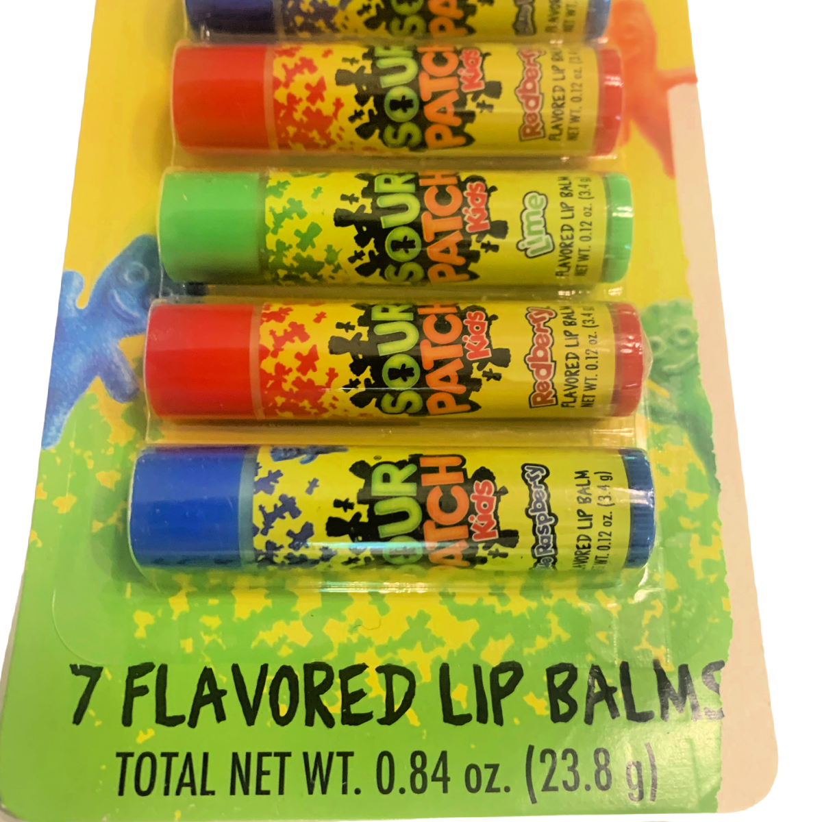 7pk Flavored Lip Balm SOUR PATCH Kids Party Pack Birthday Easter Holiday Sealed