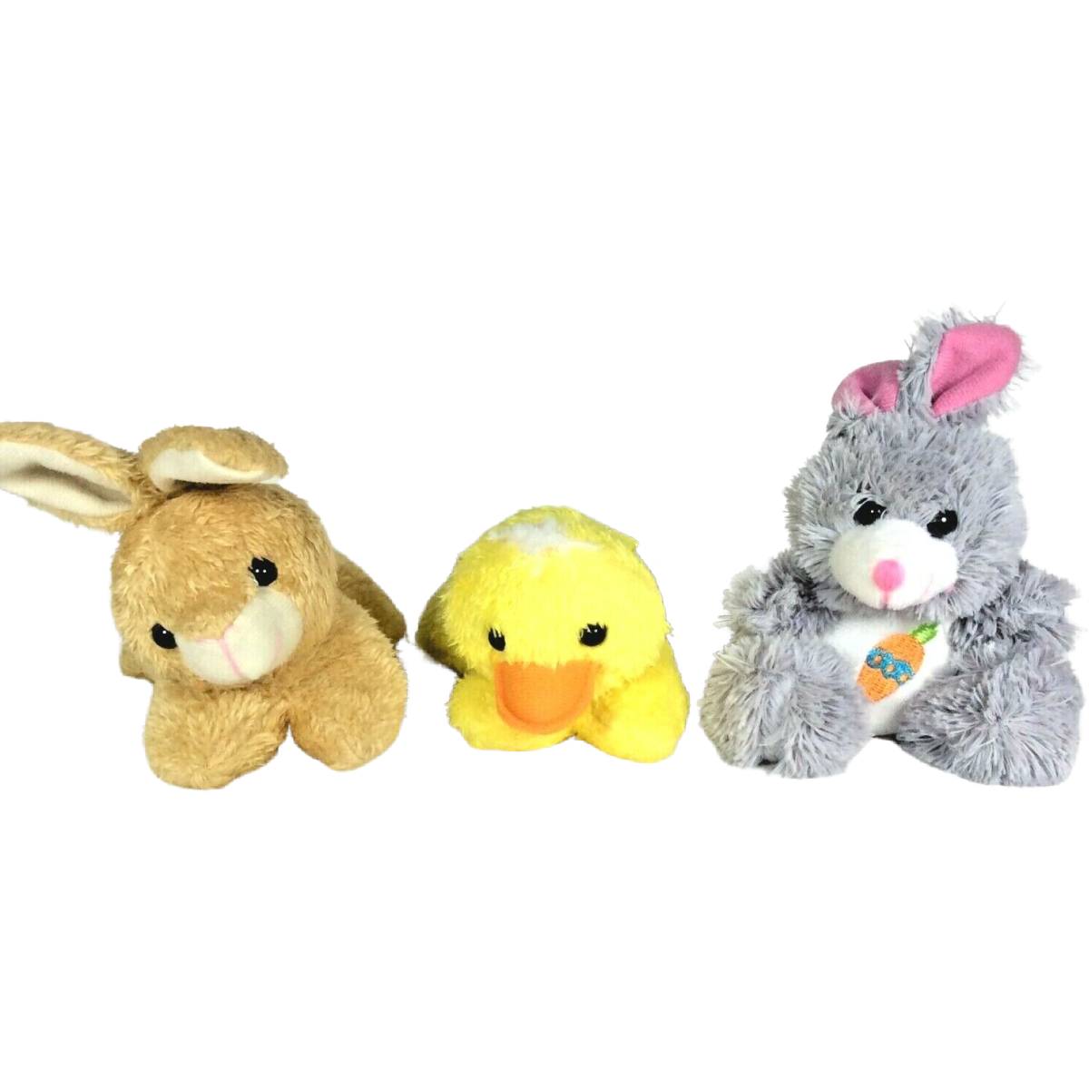 Spring Bunny Chick Stuffed Baby Soft Plush Animal 3pc Easter Lot Rabbit Chicken