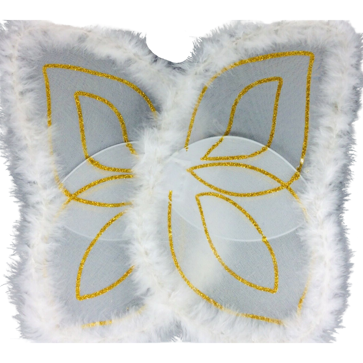 Deluxe Kids Angel Wings, Halo Costume Fairy Christmas Pageant Feather White NWT