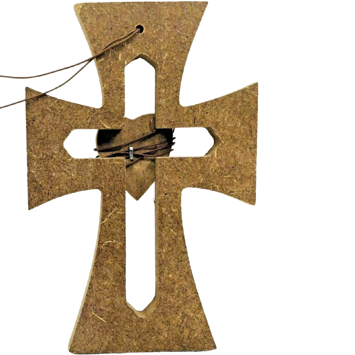 Hobby Lobby Wood Cross Red Heart Wire 5x3 Inches Wall Plaque Religious Jesus NWT
