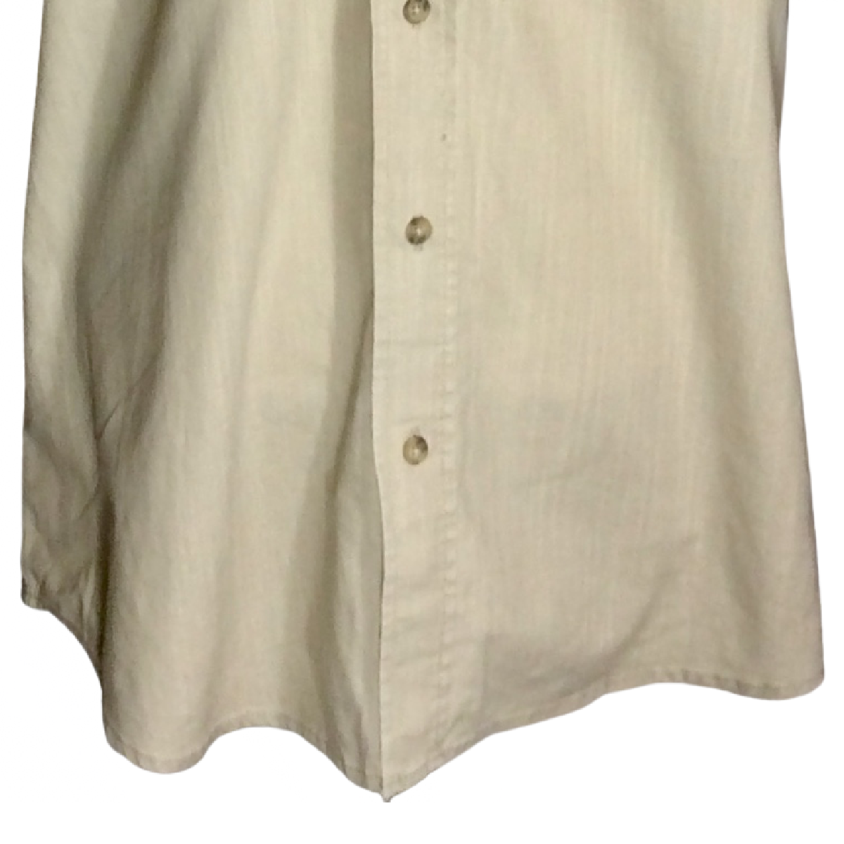 Covington Mens Crosshatch Shirt Size M Short Sleeve Button Up Pocket Beige NWT