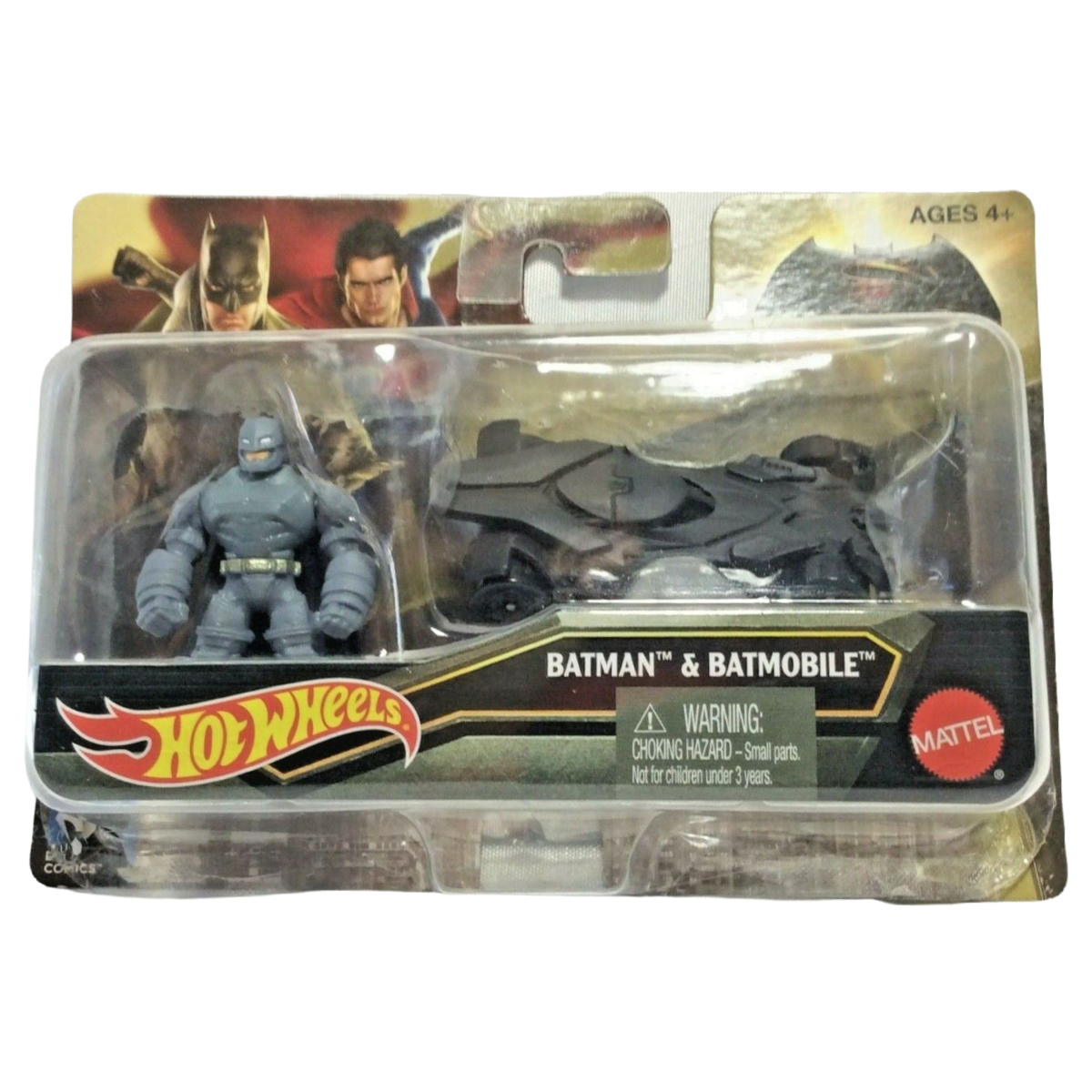 Hot Wheels Batman (Batmobile) & Superman (Metropolis PD) Superhero Action Figure