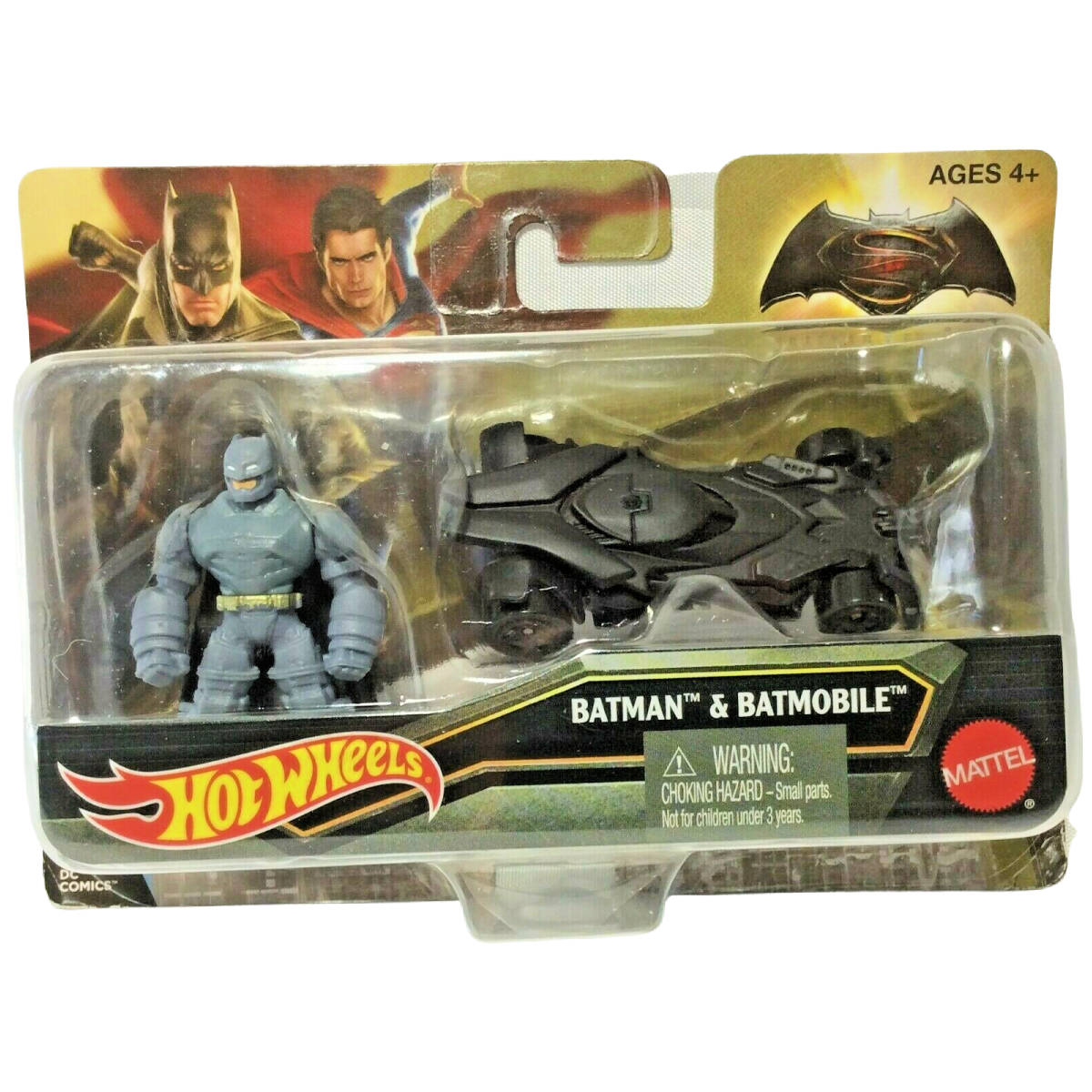 Hot Wheels Batman (Batmobile) & Superman (Metropolis PD) Superhero Action Figure