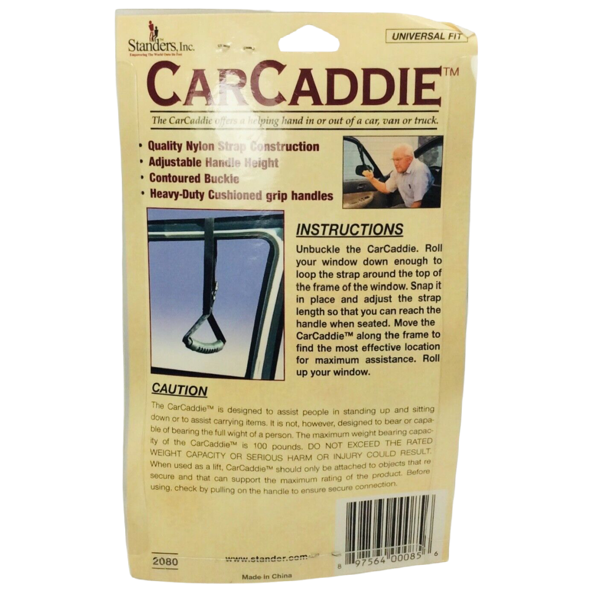 Car Caddie Adjustable Handle Heavy Duty Nylon Strap Disability Handicap 100 lbs