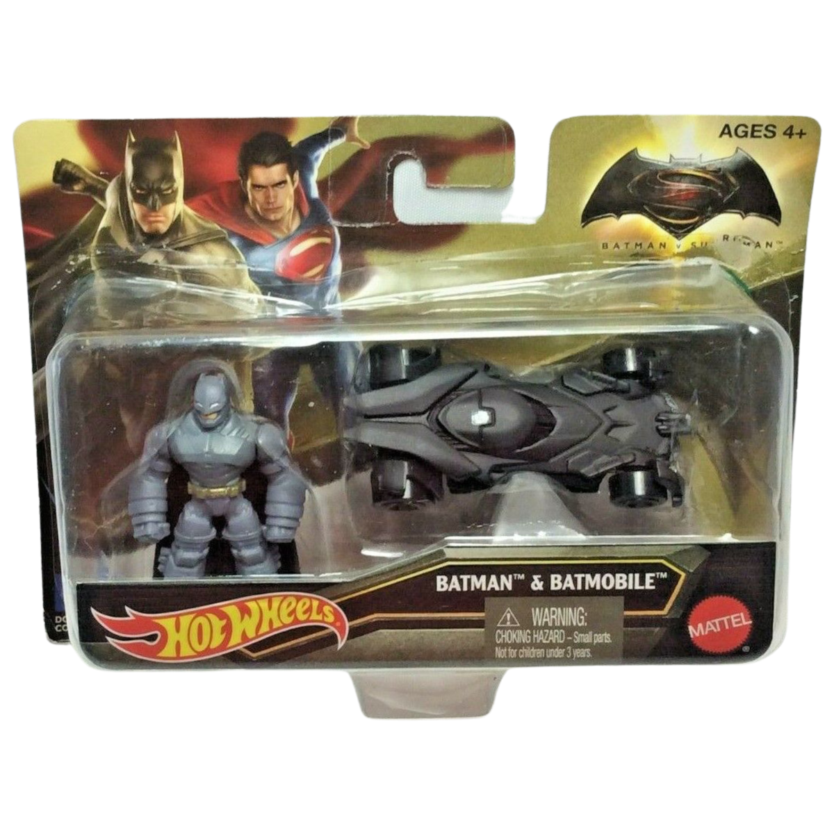 Hot Wheels Batman (Batmobile) & Superman (Metropolis PD) Superhero Action Figure