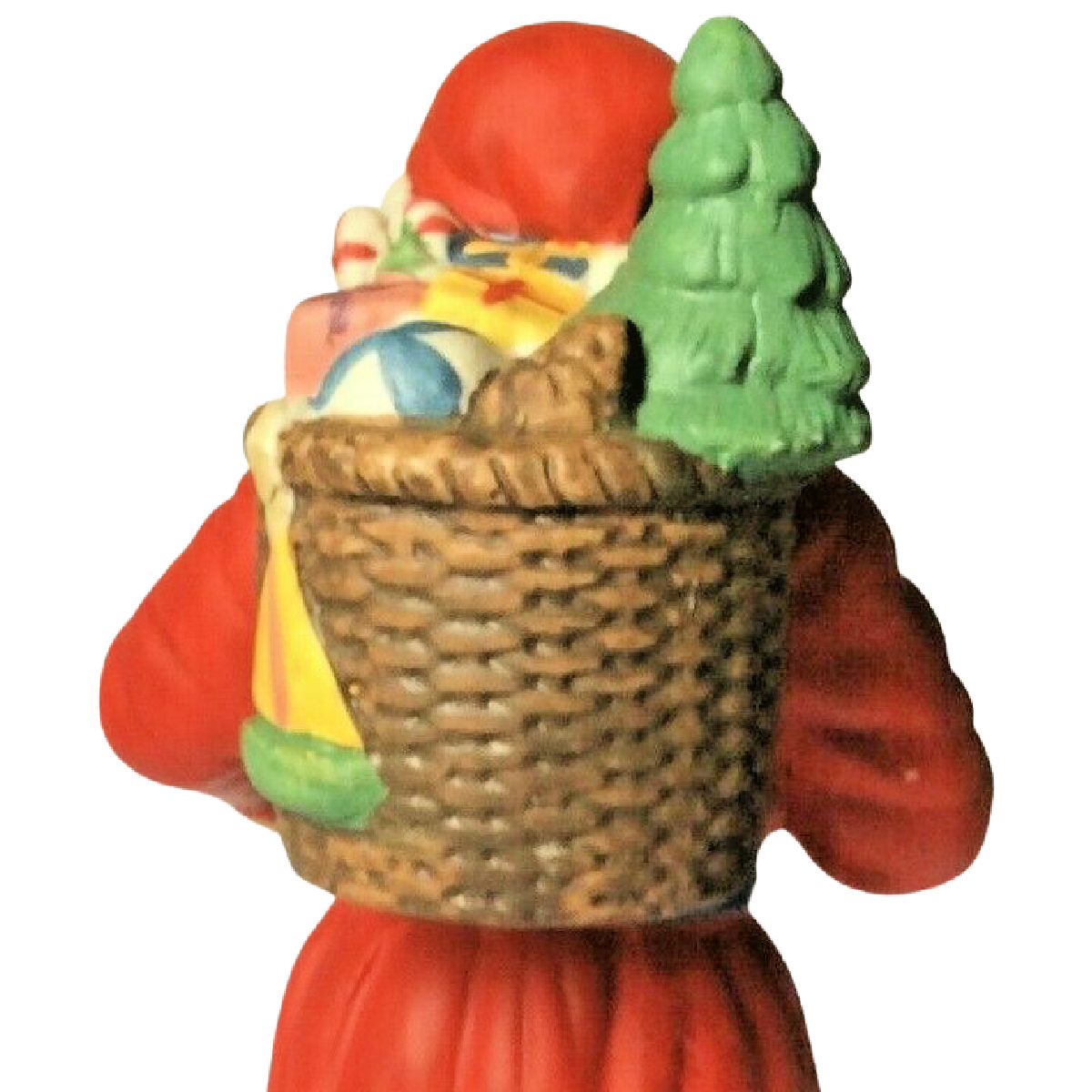 Santa Claus Christmas Porcelain Figurine Deco Lot of 2