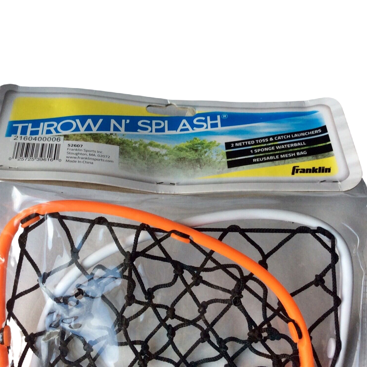 Throw N Splash 2 Netted Toss Catch Launchers Outside Pool Water Sponge Ball NEW