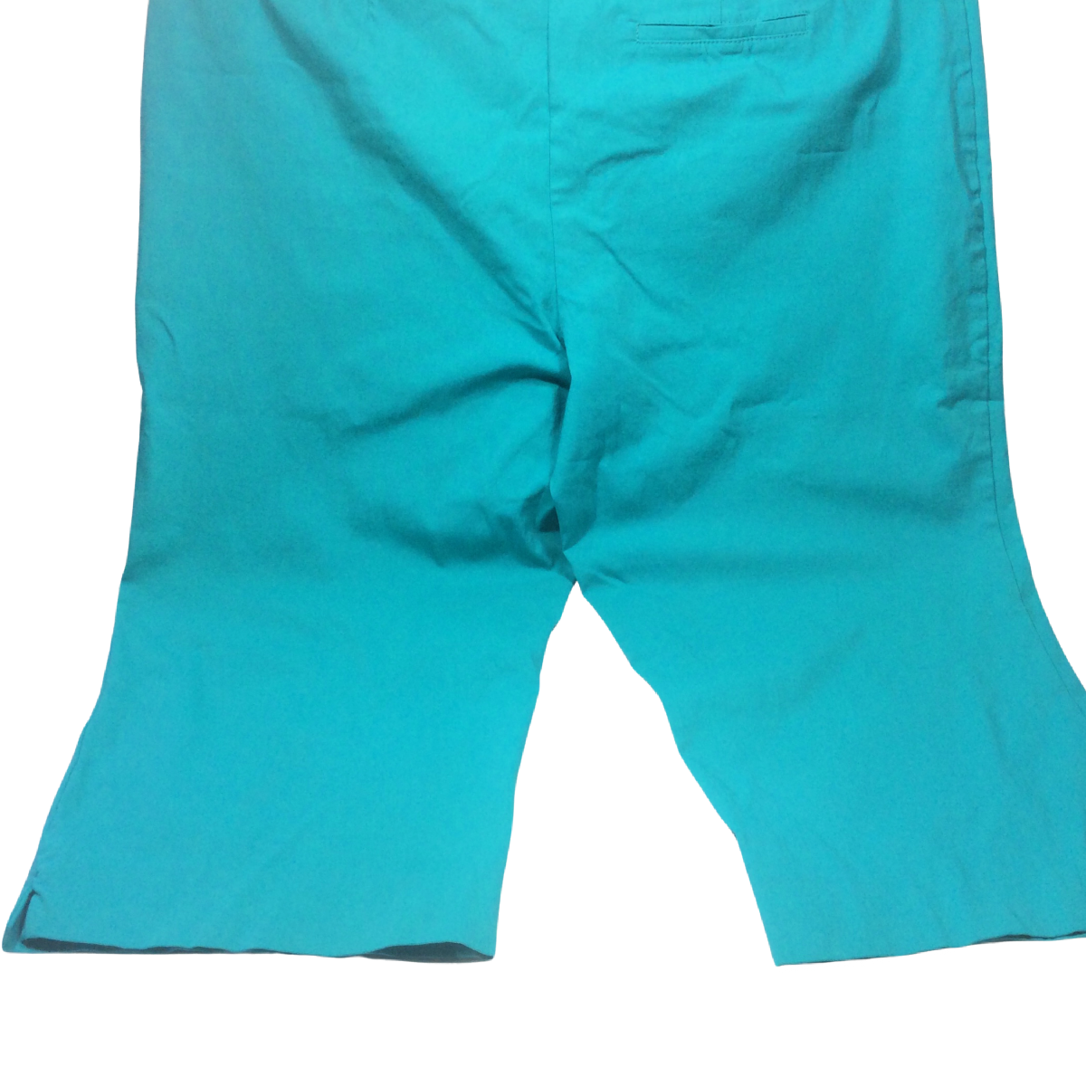 Lifestyle Attitude Capri Pants Turquoise Women's Size 22W Stretch Flat Front