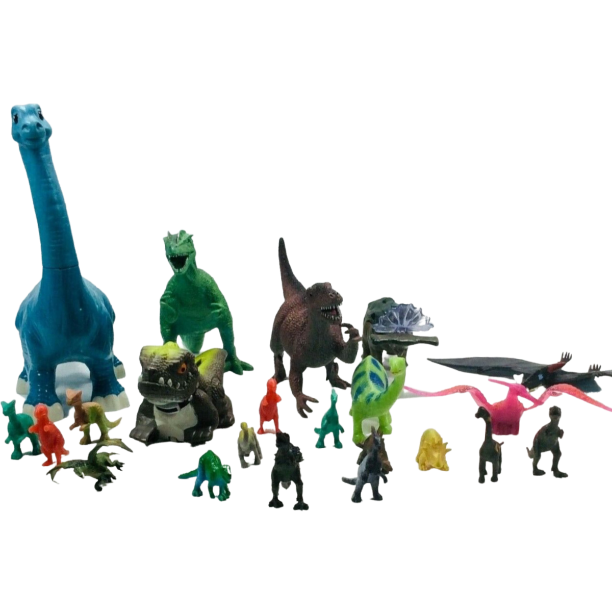 Prehistoric Dinosaurs Lot of 23 Action Figure Large Assorted Toddler Toys 2"-9"