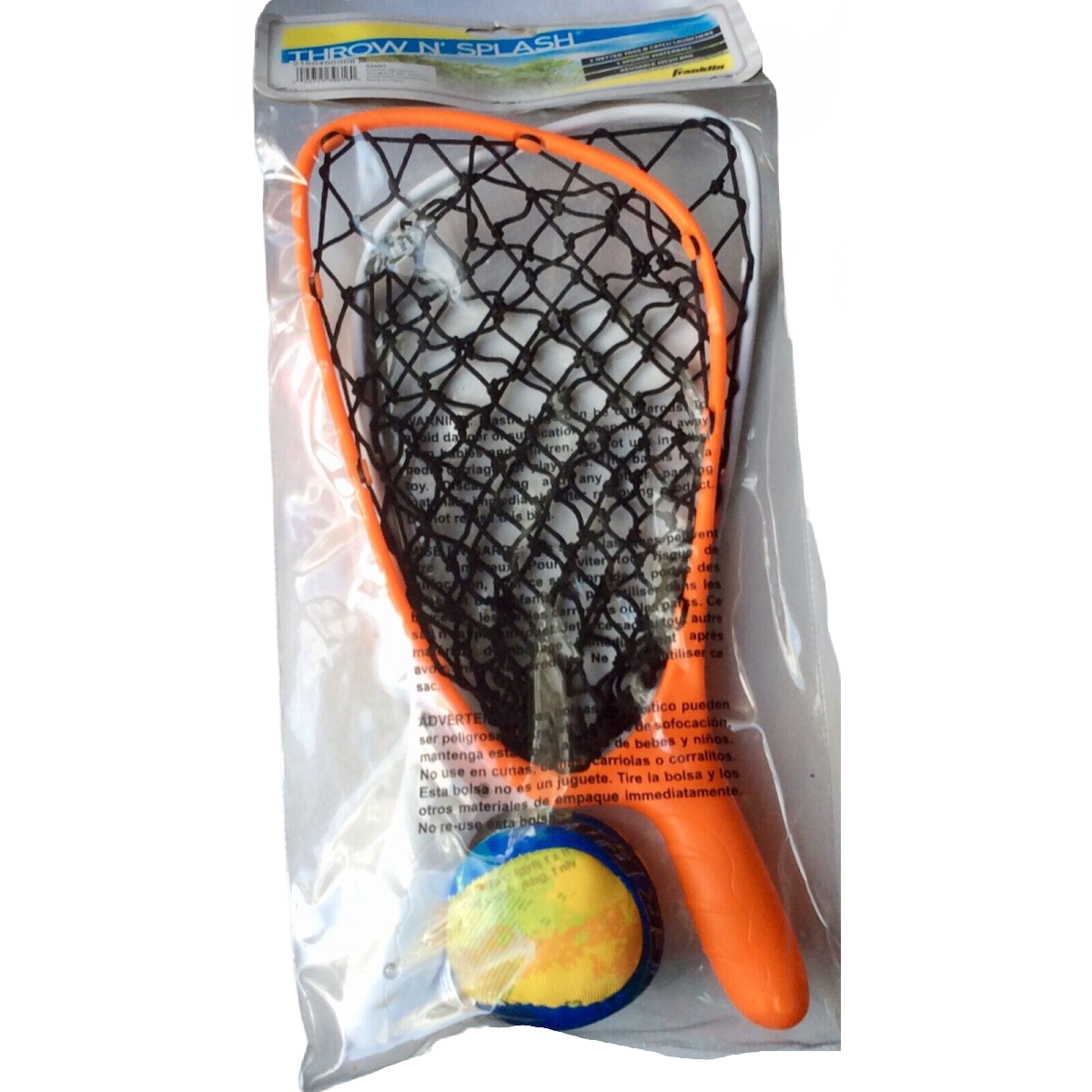 Throw N Splash 2 Netted Toss Catch Launchers Outside Pool Water Sponge Ball NEW