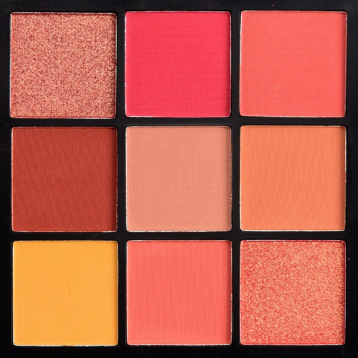 Huda Beauty Coral Obsessions Eyeshadow Palette 9 Matte, Shimmer, Metallic Shades