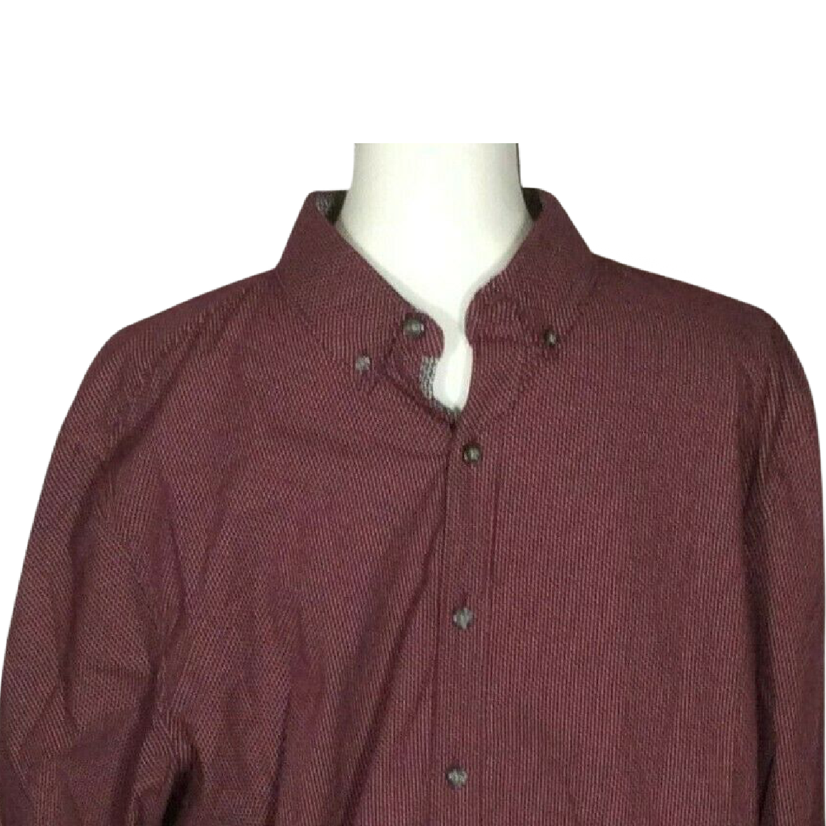 Demin & Flower Ricky Singh Men Button Up Shirt Marron Polka Dot New Size XL
